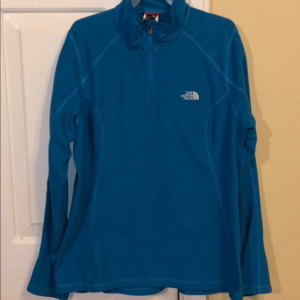Blue north face pullover